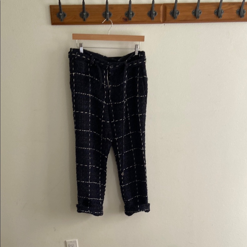 Sacai Men's Blue Plaid Pants
